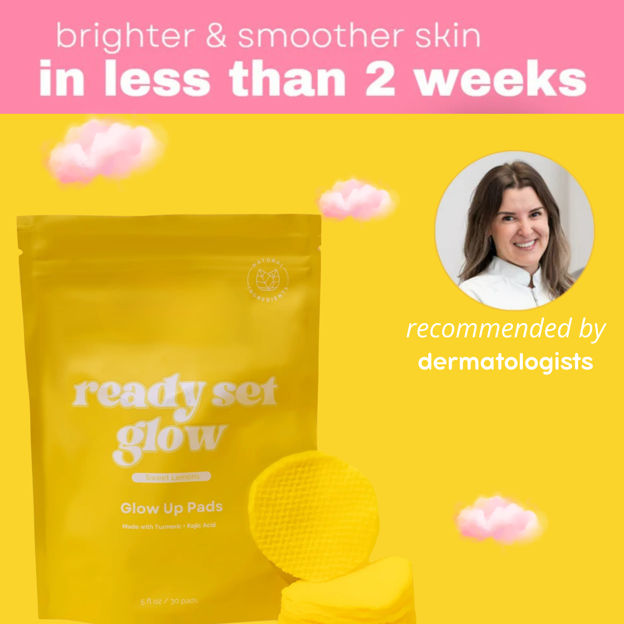 Turmeric + Kojic Acid Smoothing Pads